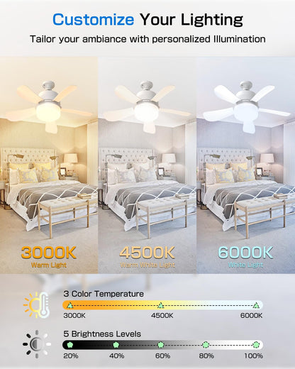 2-in-1 Socket Fan Light with Remote Control