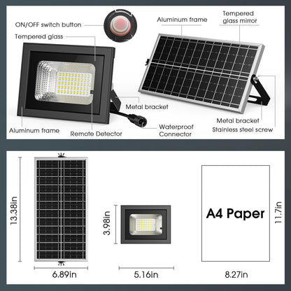 Solar Flood Lights with Remote - 2 Pack