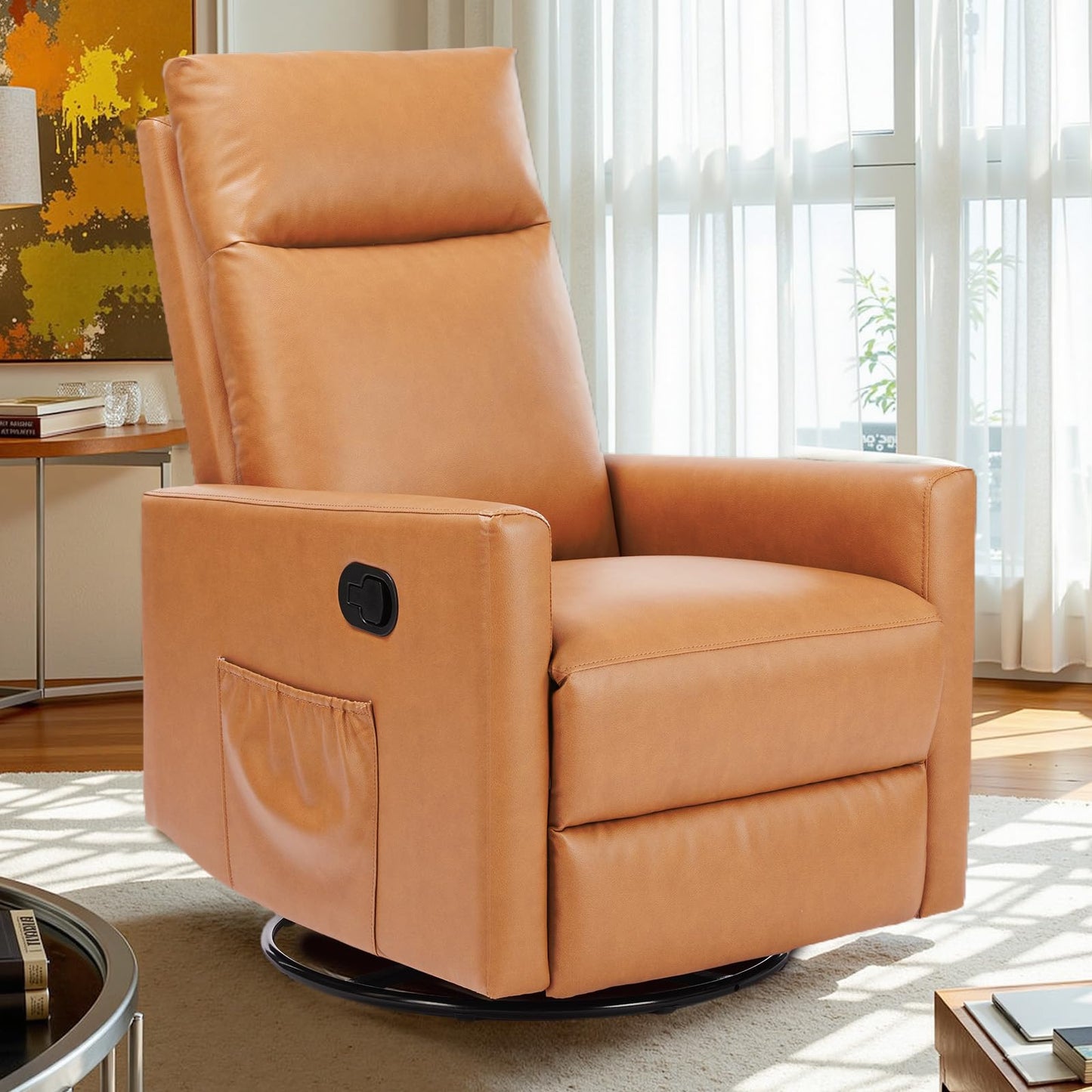 Sweetcrispy 360 Swivel Rocker Recliner Chair