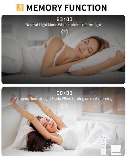 Dimmable LED Flush Mount Ceiling Light by SEABLE