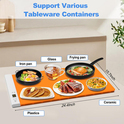 Electric Food Warming Mat with Adjustable Temperature