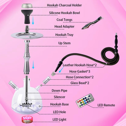 Travel Hookah Set with Bag and Accessories