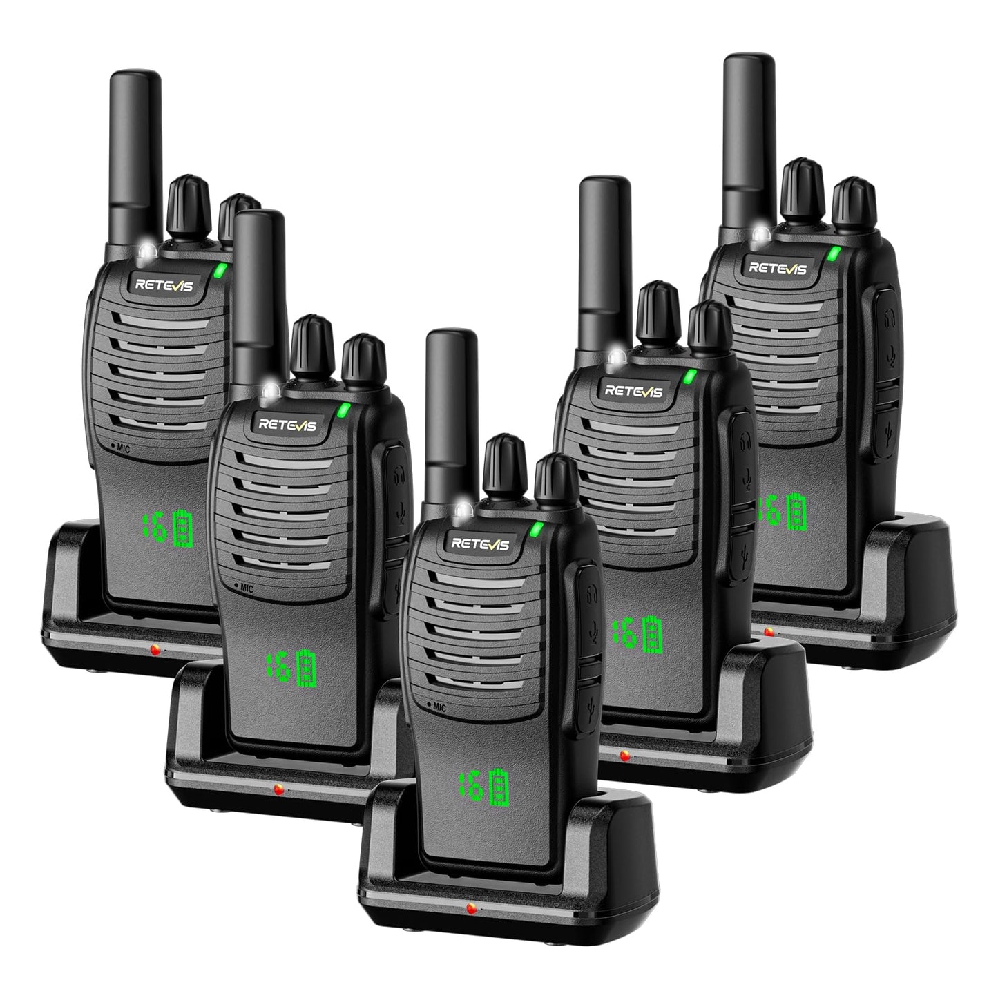 Retevis H-777H Rechargeable Walkie Talkies 5 Pack