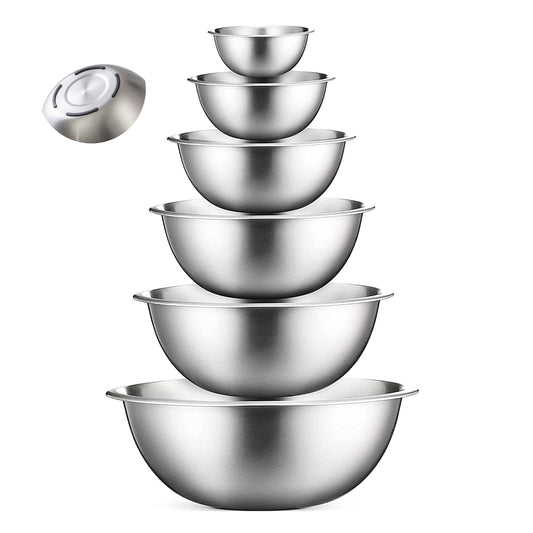 COOK WITH COLOR 6-Piece Stainless Steel Mixing Bowls