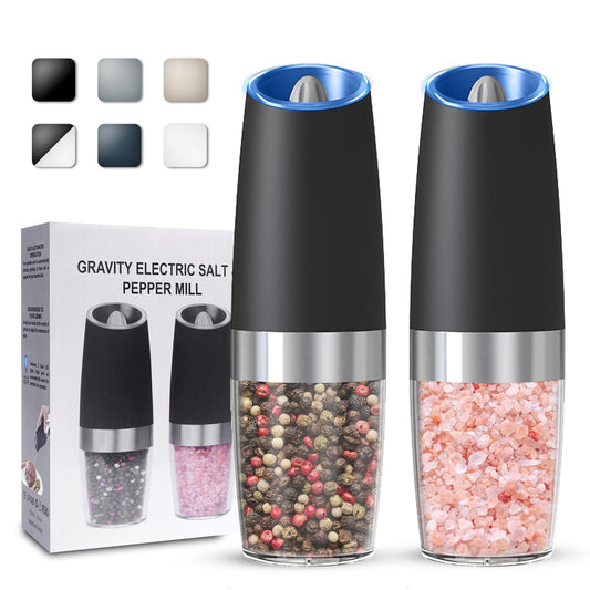 2 Pack Electric Salt and Pepper Grinders