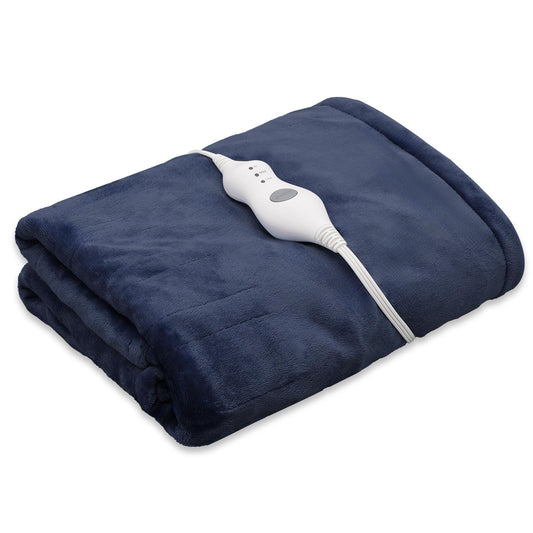 mollie Heated Flannel Throw Blanket, Machine-Washable