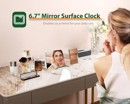Neasroe 6.7" LED Digital Alarm Clock