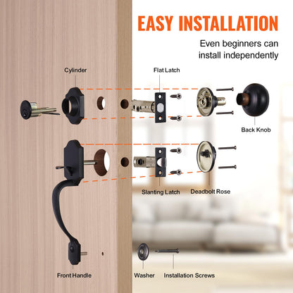 VEVOR Front Door Handle and Deadbolt Set