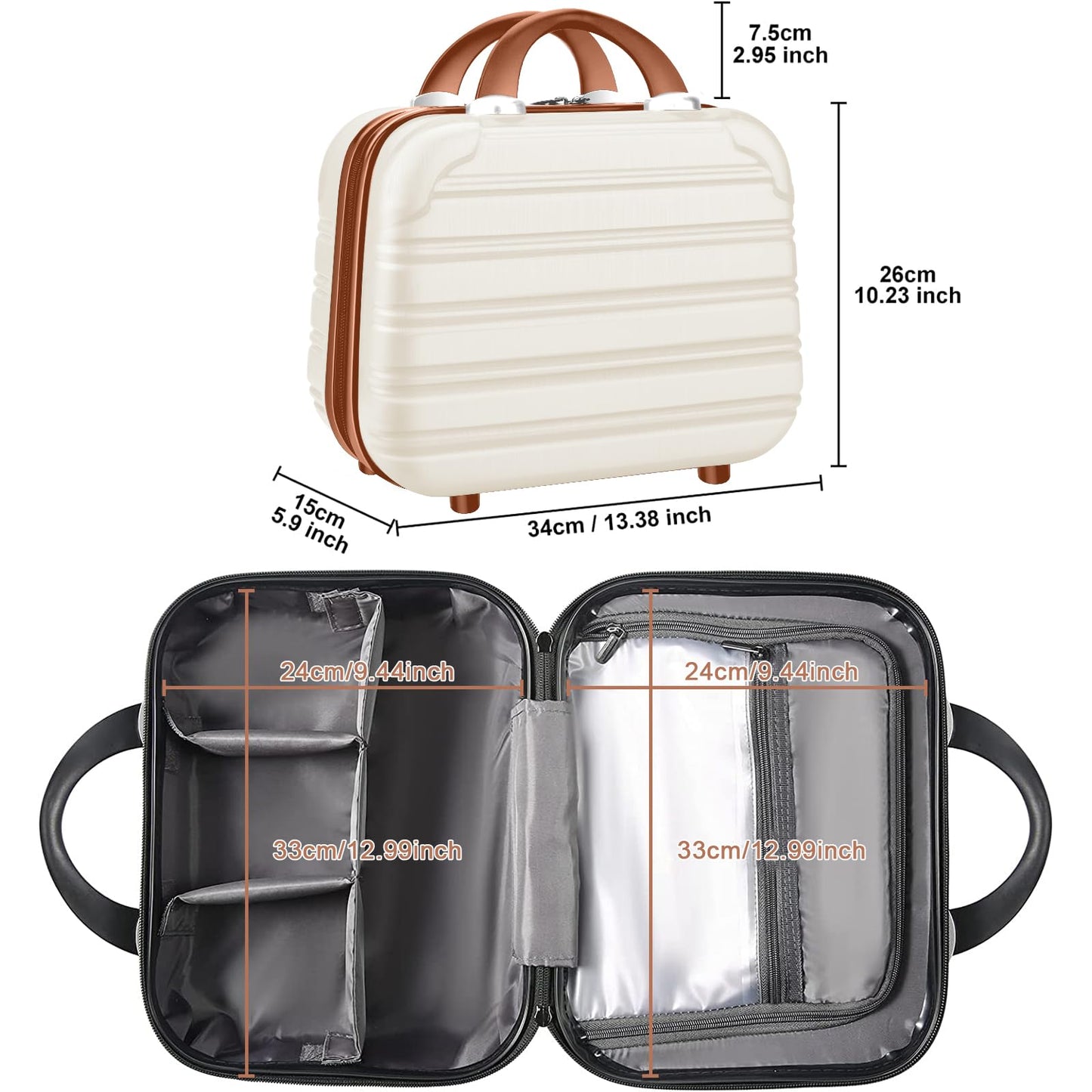 2 Piece Carry On Luggage Set with Spinner Wheels