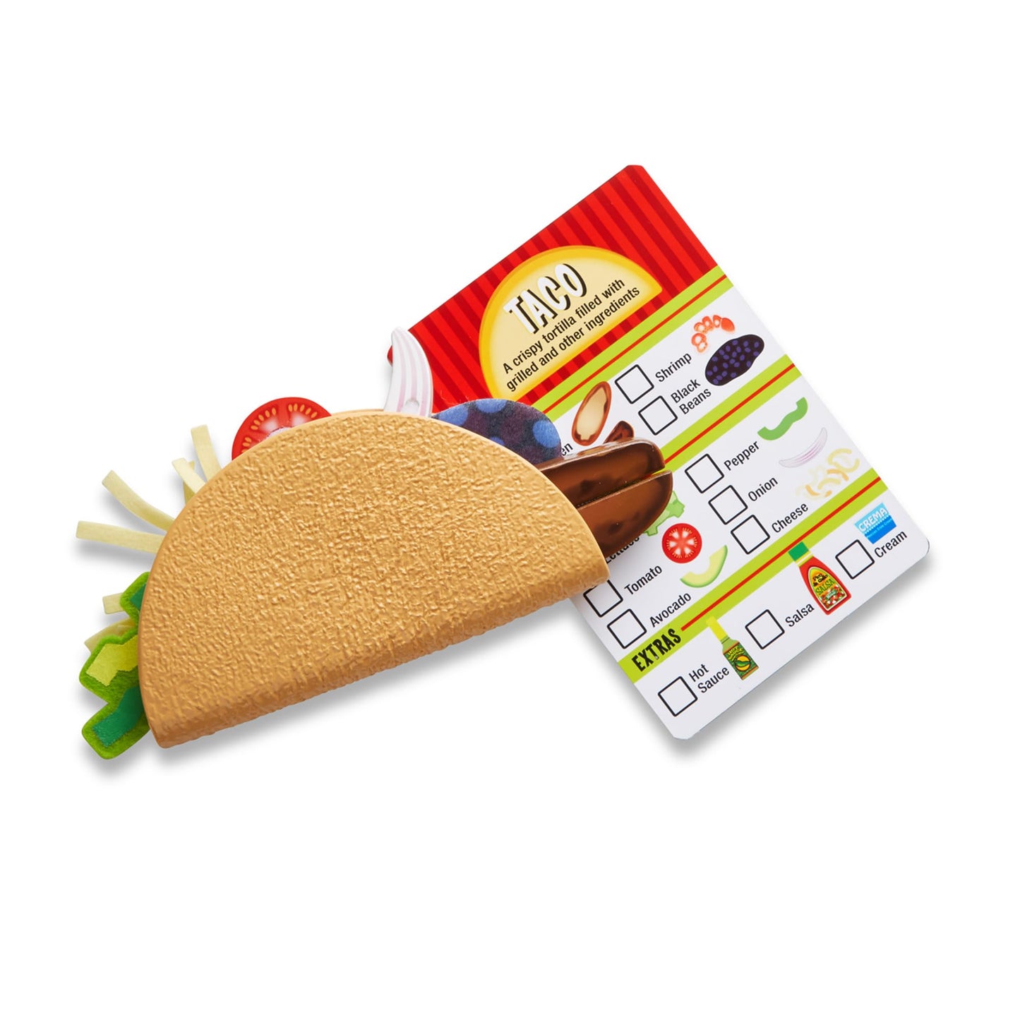 Melissa & Doug Wooden Taco & Tortilla Play Food