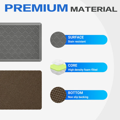 Anti-Fatigue Kitchen Mat by Villsure - 1/2 Inch Thick