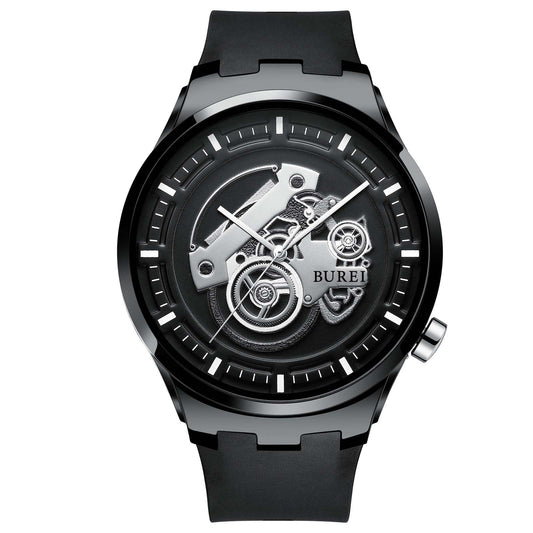 BUREI Waterproof Silicone Quartz Casual Watch