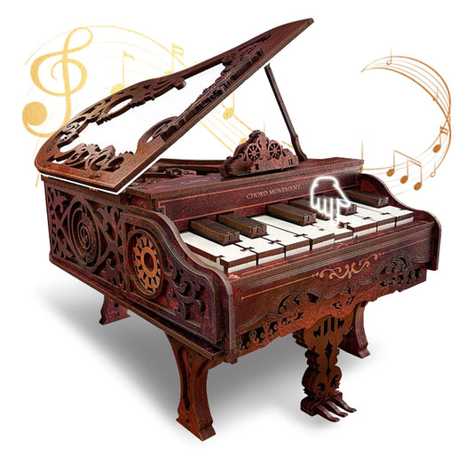 3D Wooden Piano Puzzle Model Kit for Adults