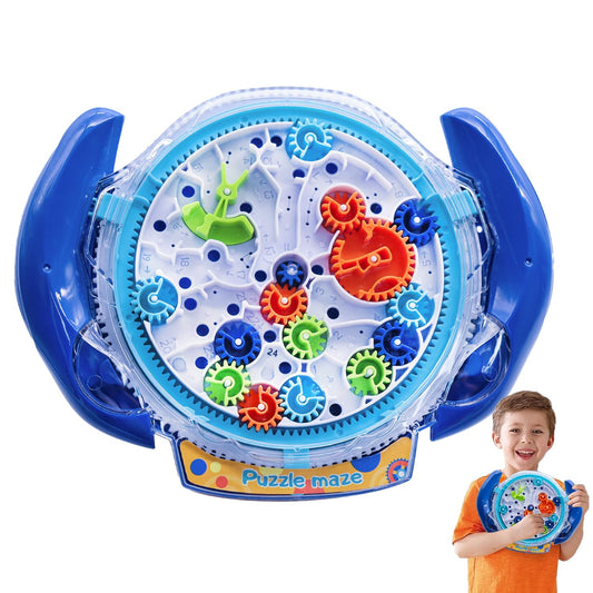 conulog Puzzles for Kids, 3D Gravity Maze Puzzle Game Handheld Brain Teaser Fidget Toy Memory Sequential Maze Ball Puzzle Toys Travel Toys Gift for Boys Girls Ages 3 and up-Blue