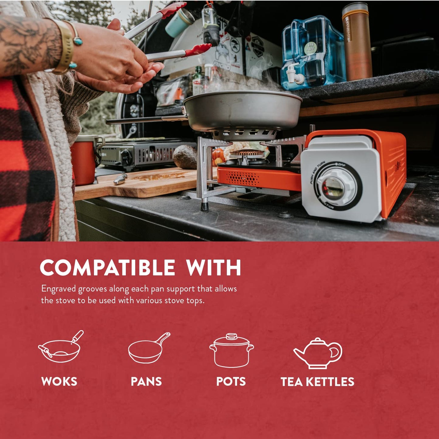 GasOne Portable Butane Camp Stove with Case