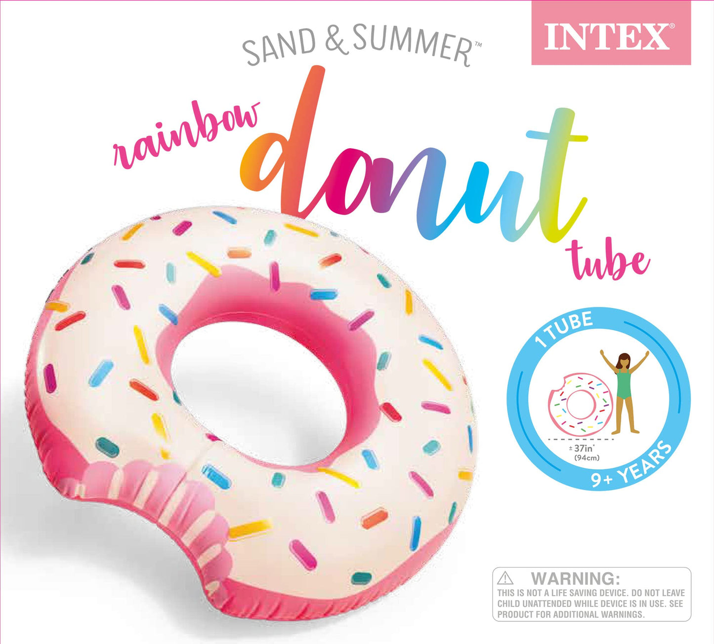 Intex Rainbow Donut Inflatable Swim Tube