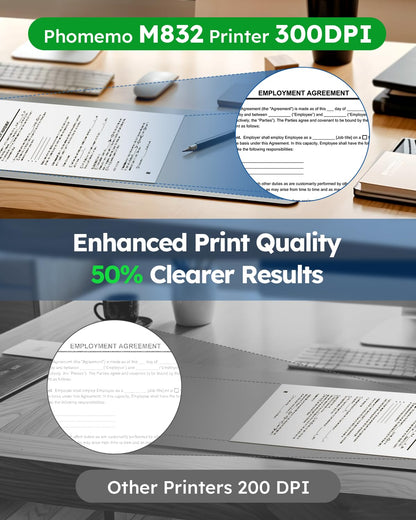 Phomemo Wireless Thermal Printer for Phone & Laptop