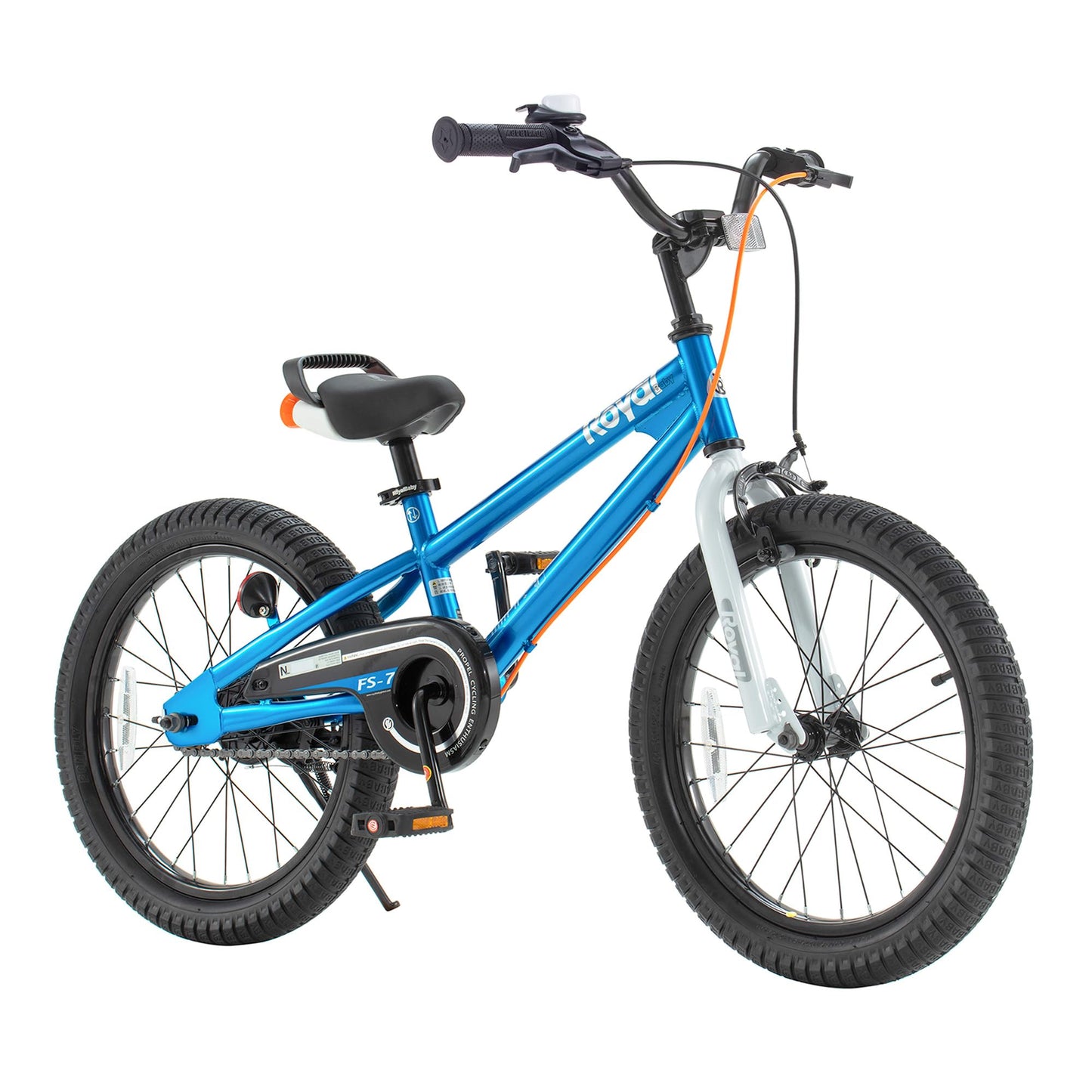 RoyalBaby Freestyle 7 Kids Bike 18 Inch Blue
