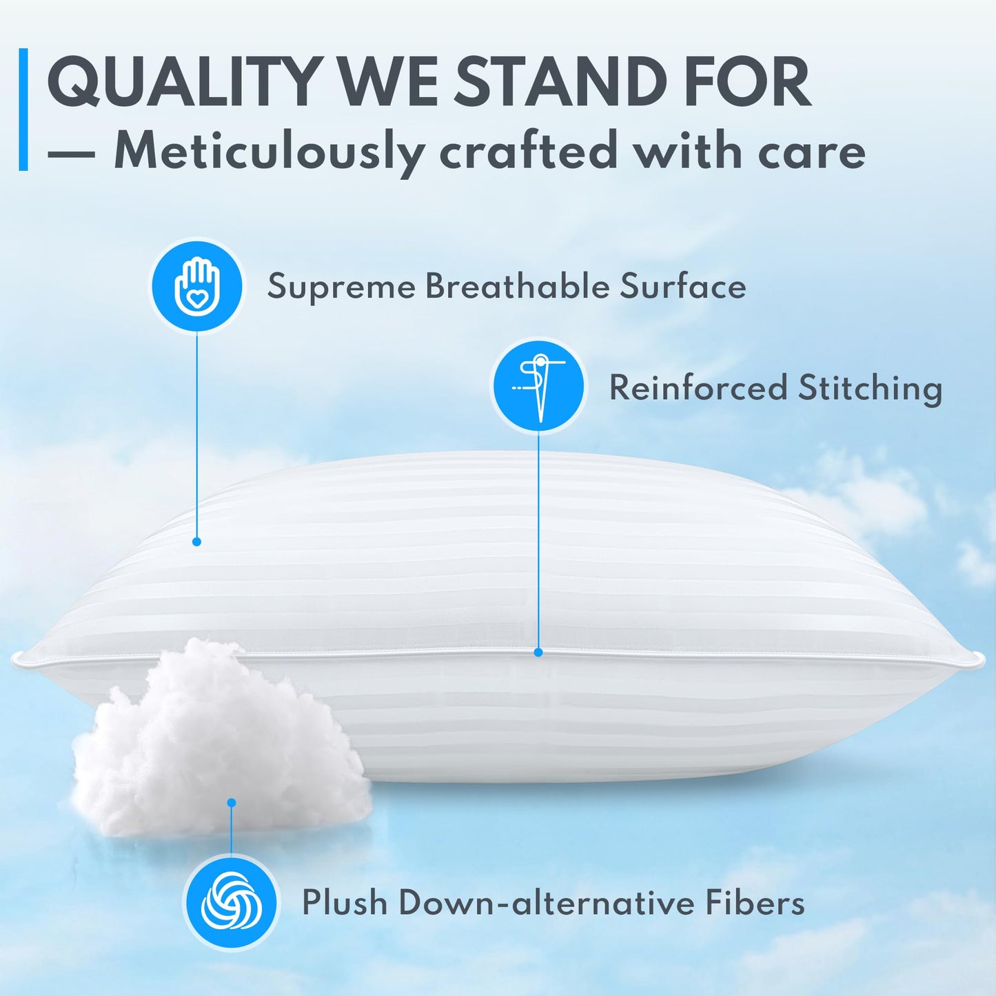 Cooling King Size Bed Pillows Set of 2