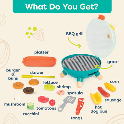 BBQ Grill Playset for Pretend Cooking Fun