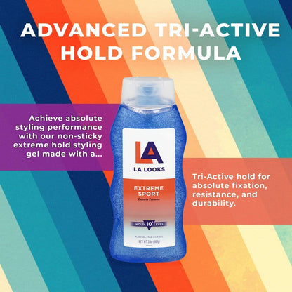 L.A. Looks Extreme Sport Hair Gel 20 Oz
