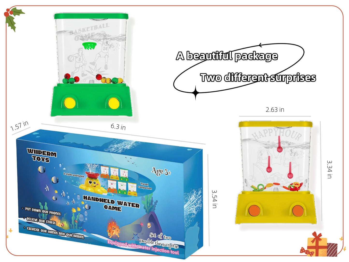 Water Ring Toss & Basketball Games for Kids