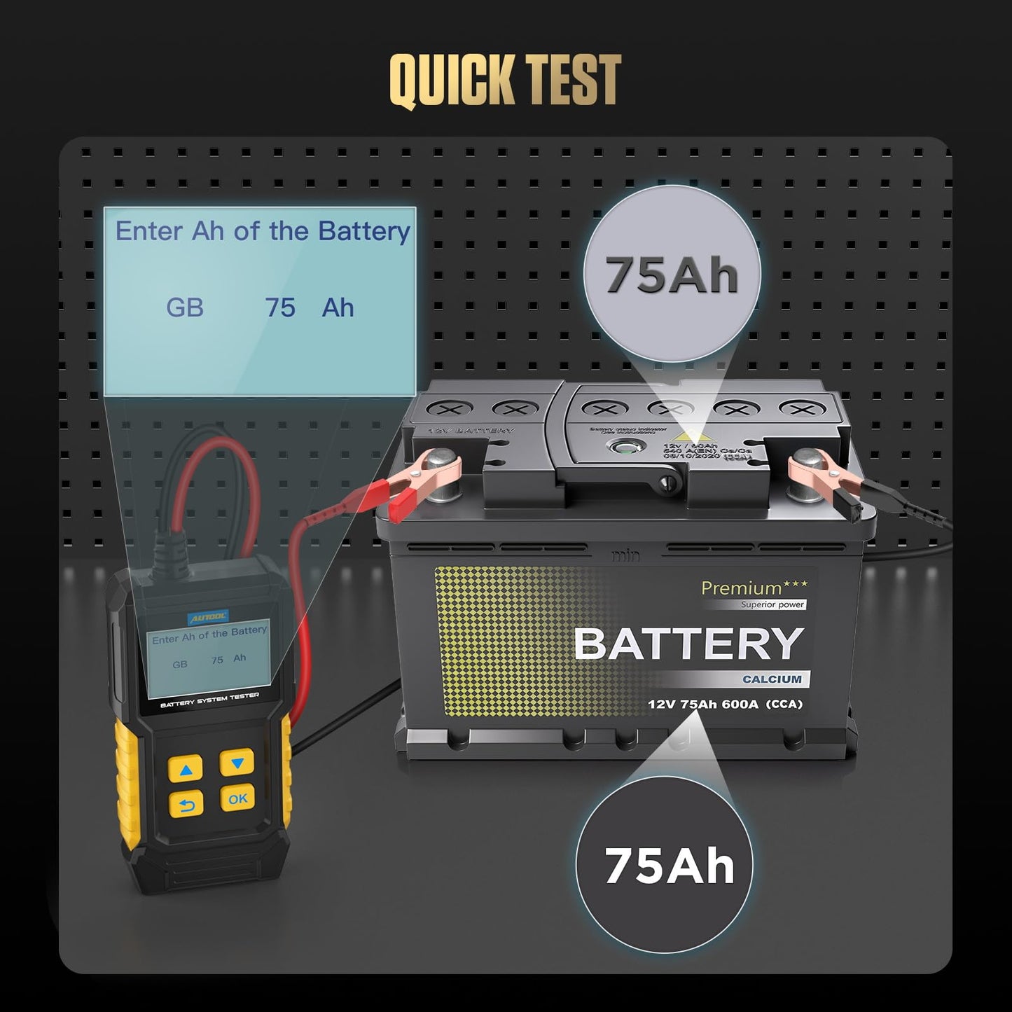 12V Car Battery Tester by AUTOOL