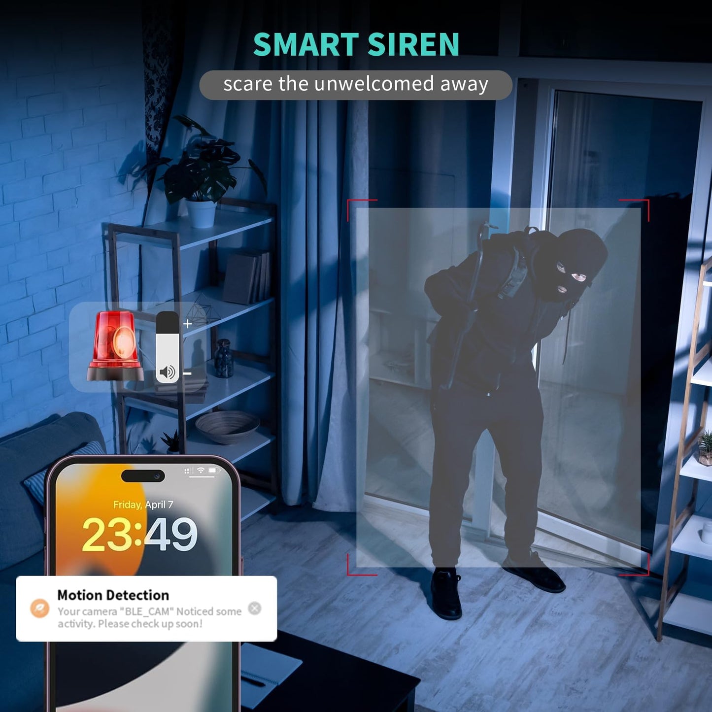 2 Pack Indoor Security Camera with AI Night Vision