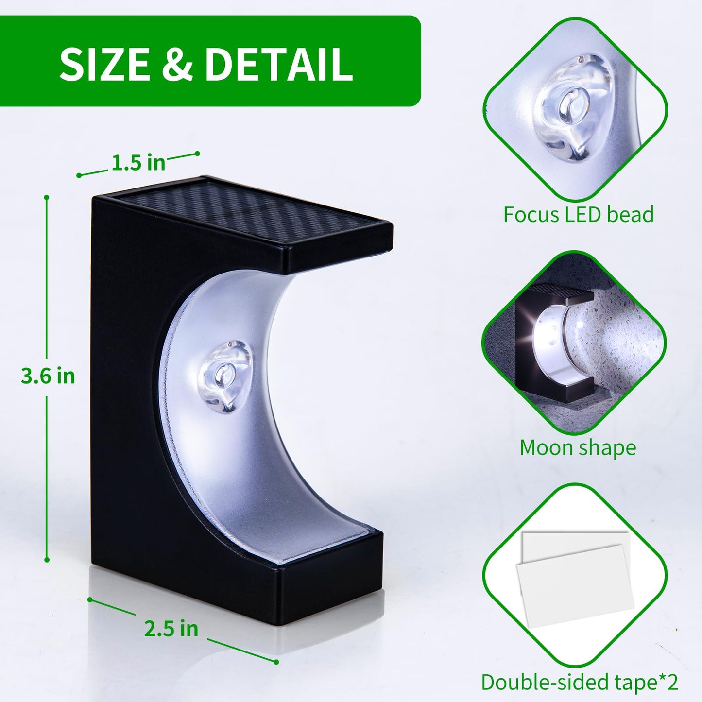10 Pack Solar Stair Lights for Outdoor Steps