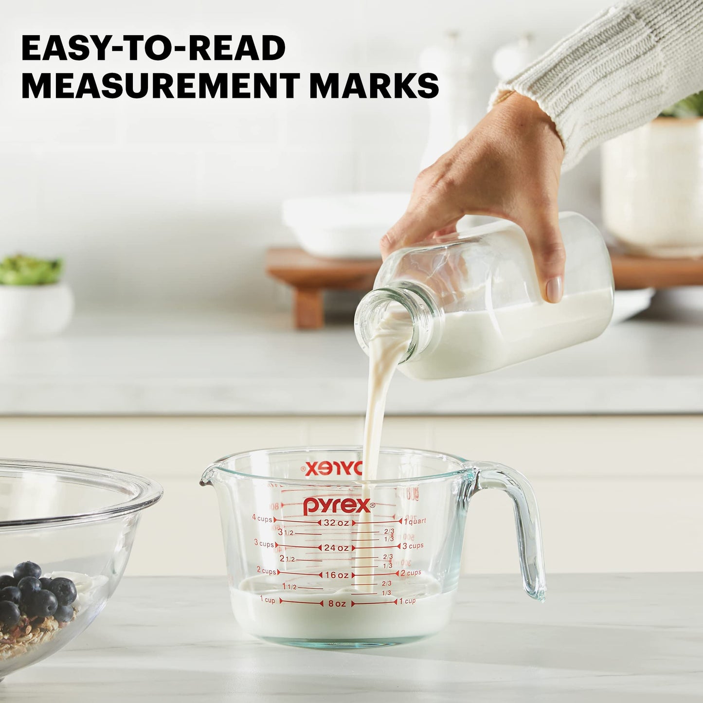Pyrex 4-Cup Glass Measuring Cup for Baking