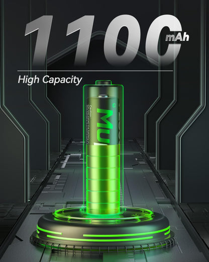 Mupoer 16 Pack Rechargeable AAA Batteries 1100mAh