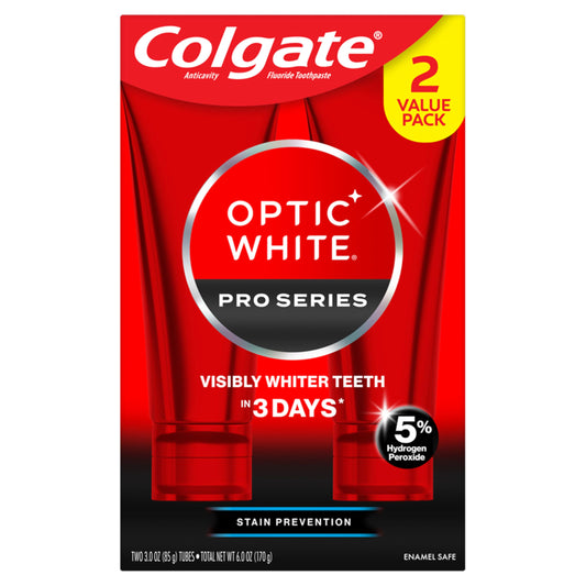2 Pack Colgate Optic White Toothpaste with Peroxide