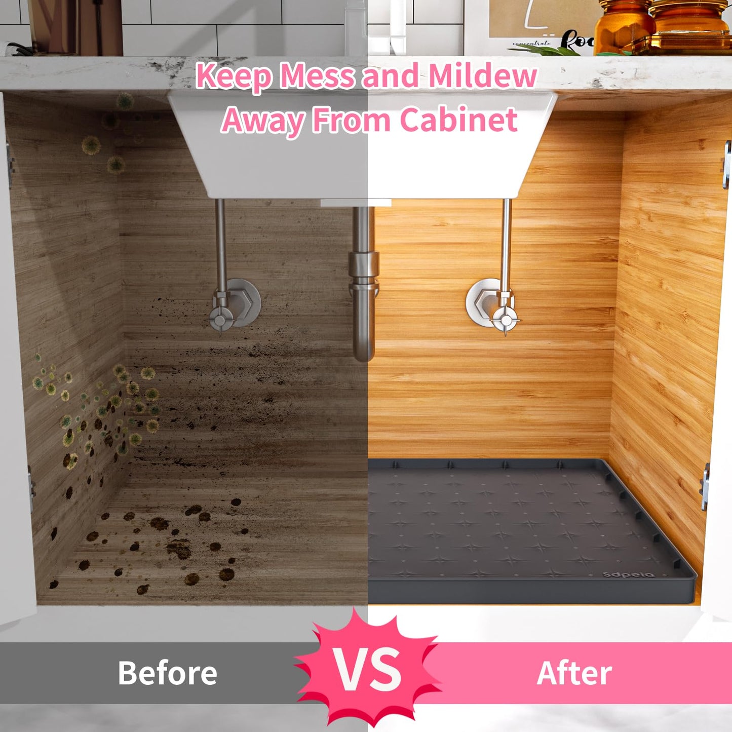 Under Sink Silicone Waterproof Cabinet Mat