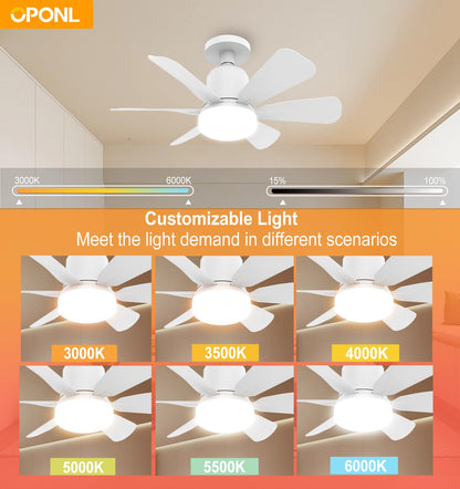 3-Speed Dimmable LED Ceiling Fan with Remote