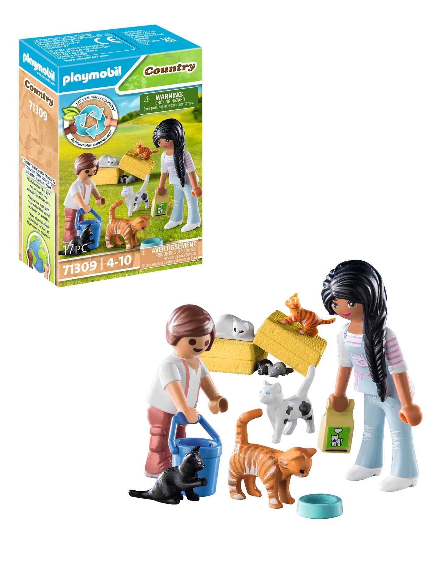 Playmobil Cat Family Toy Set for Kids