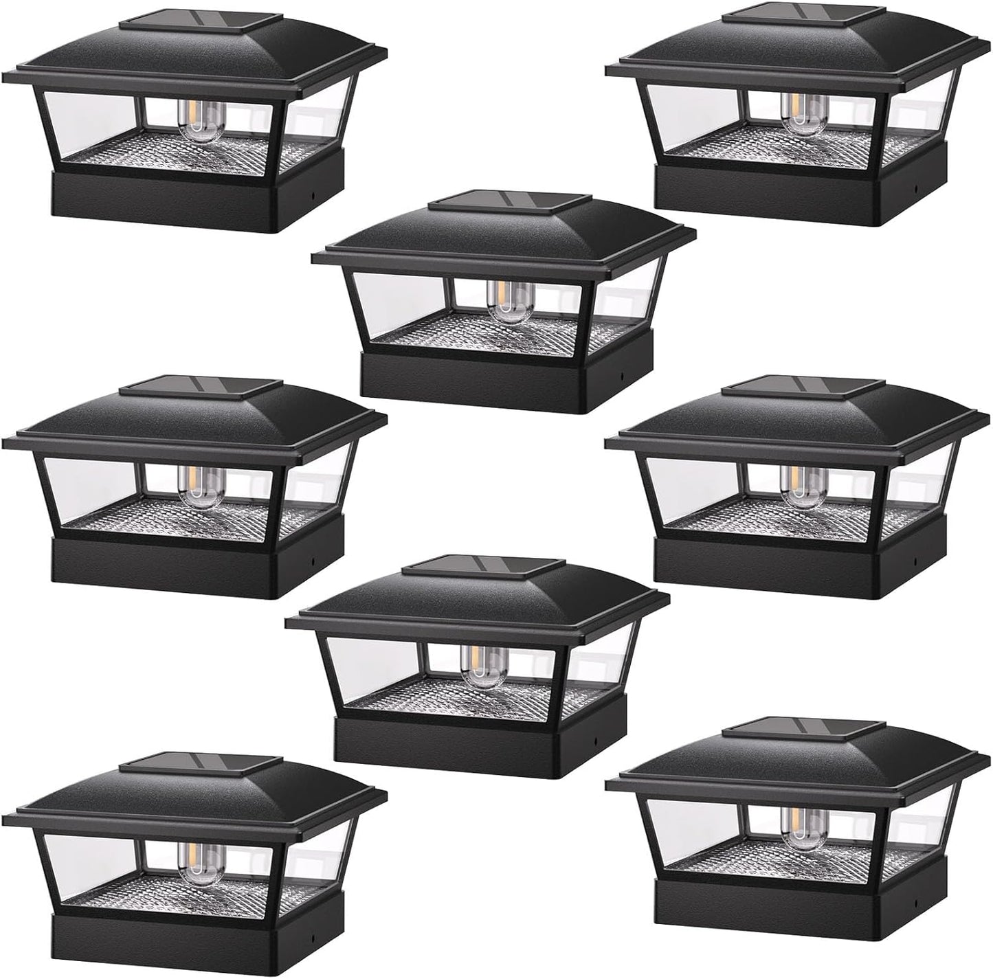 Get 2 for the Price of 1 Solar Post Cap Lights with Edison Bulbs