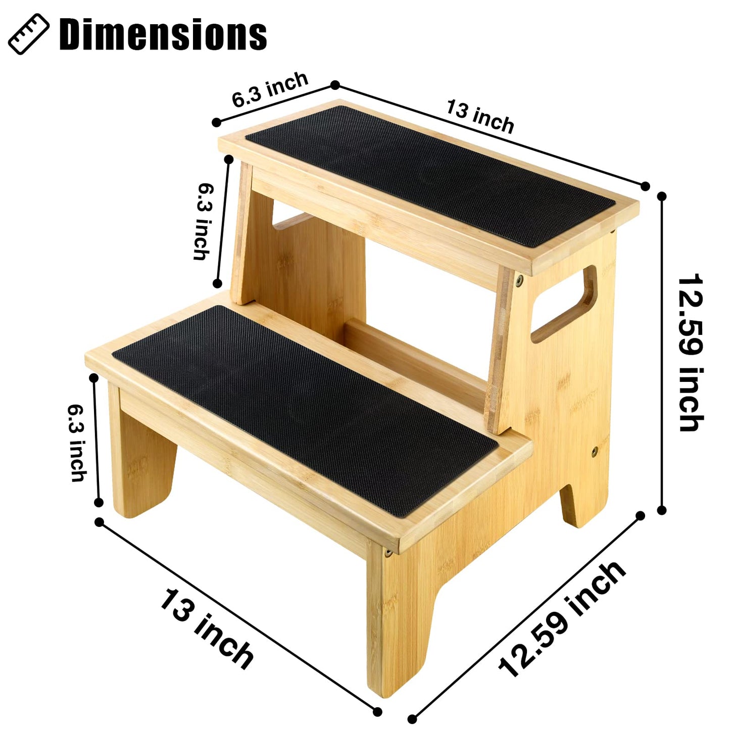 Kids Bamboo Step Stool for Potty Training