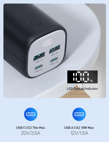 20000mAh Fast Charging Power Bank with 4 Ports