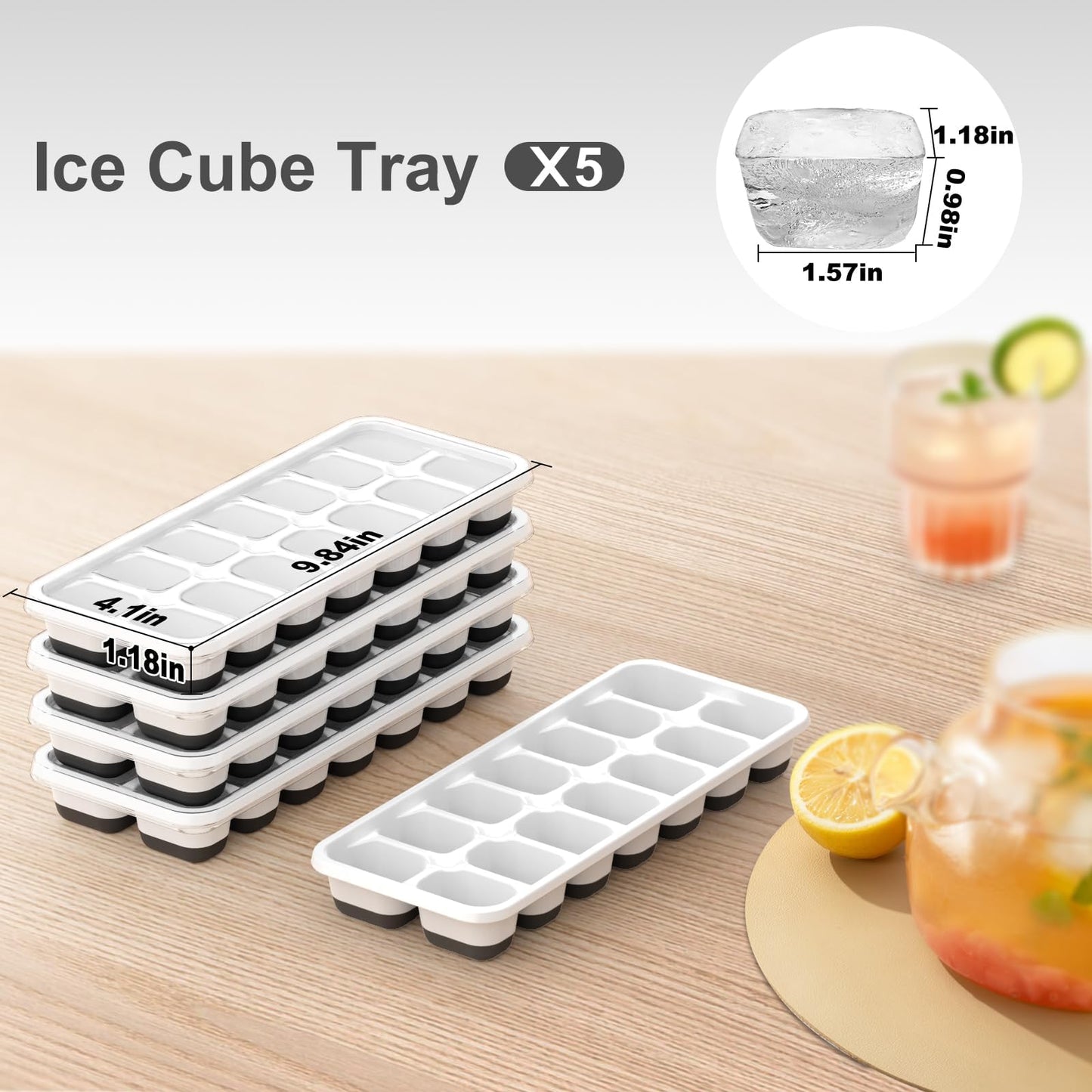 BPA-Free Ice Cube Tray Set for Drinks
