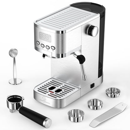 Espresso Machine with Milk Frother and Hot Water