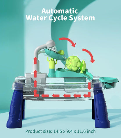 Geyiie Mini Kitchen Sink Toys with Running Water