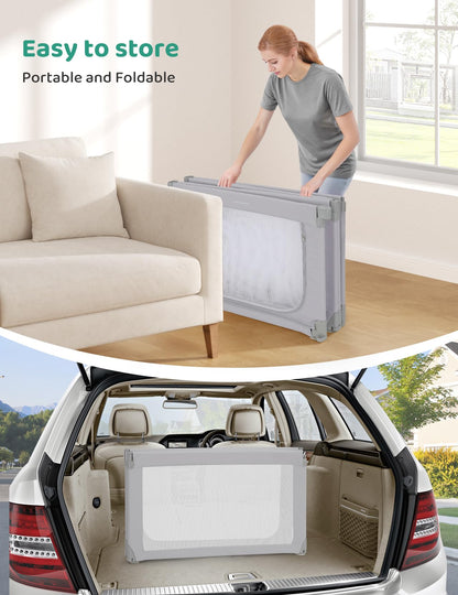 Foldable Baby Playpen with Safety Gate