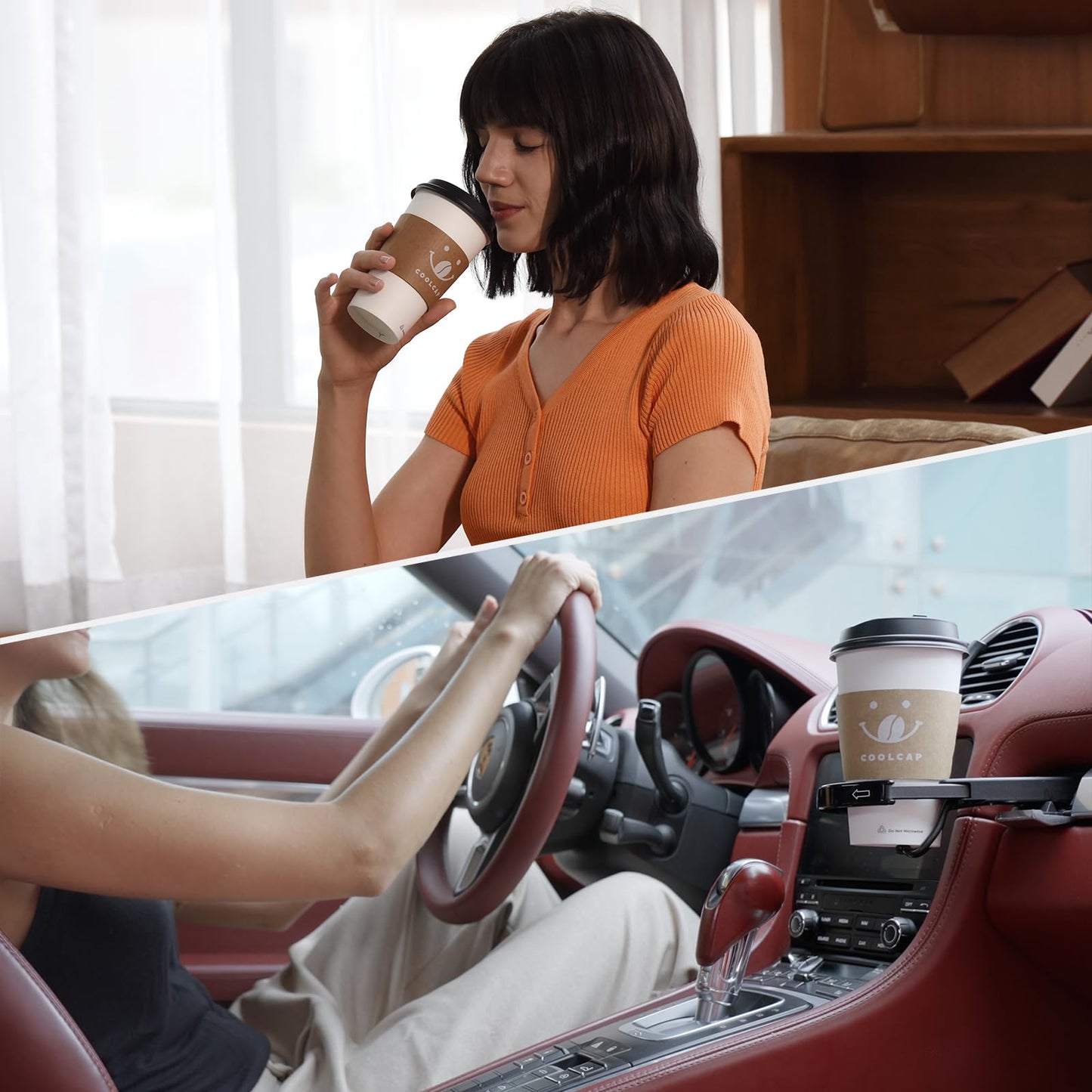 16 Ounce Coffee Cups with Lids, 100 Pack