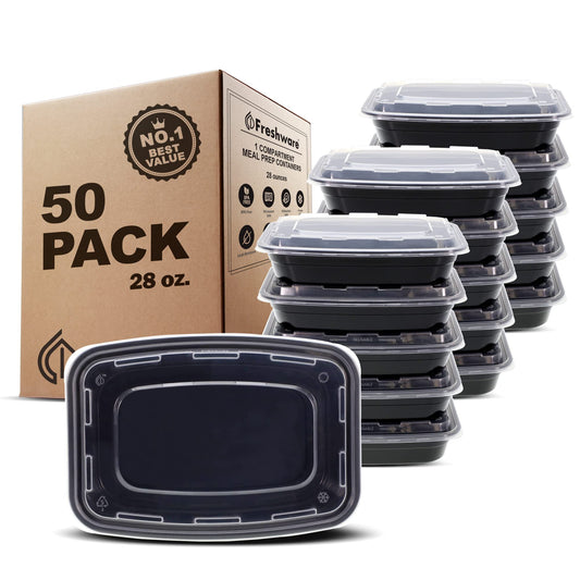 50 Pack Freshware Meal Prep Containers with Lids