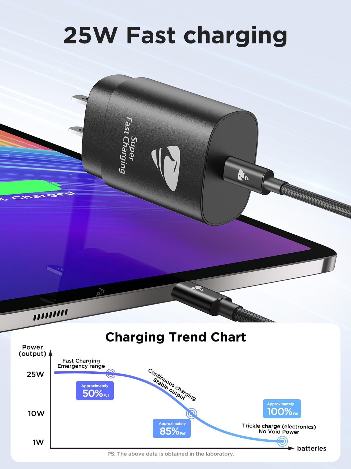 25W Type C Fast Charger 2-Pack for Phones