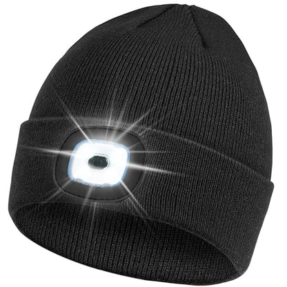 USB Rechargeable Knit Cap for Dad Gifts