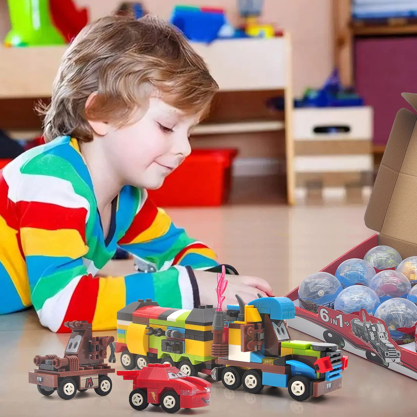 12 Pack Surprise Easter Eggs with Vehicles