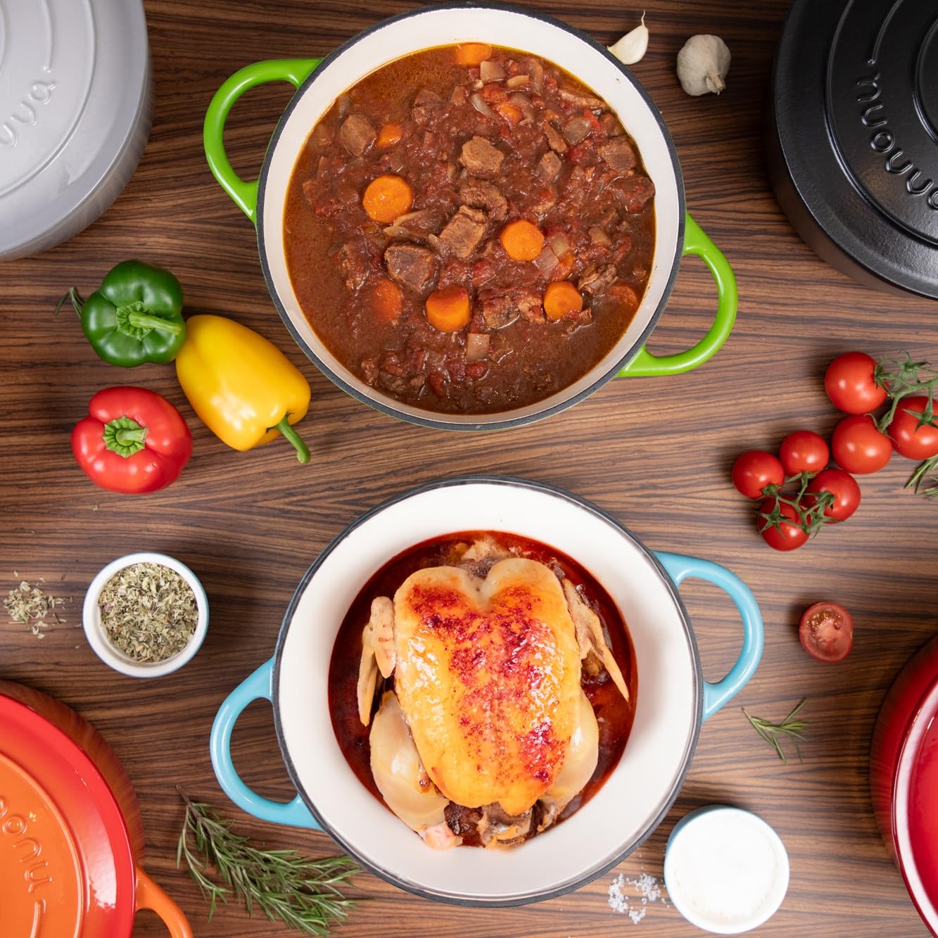 6.4-Quart Cast Iron Dutch Oven with Lid