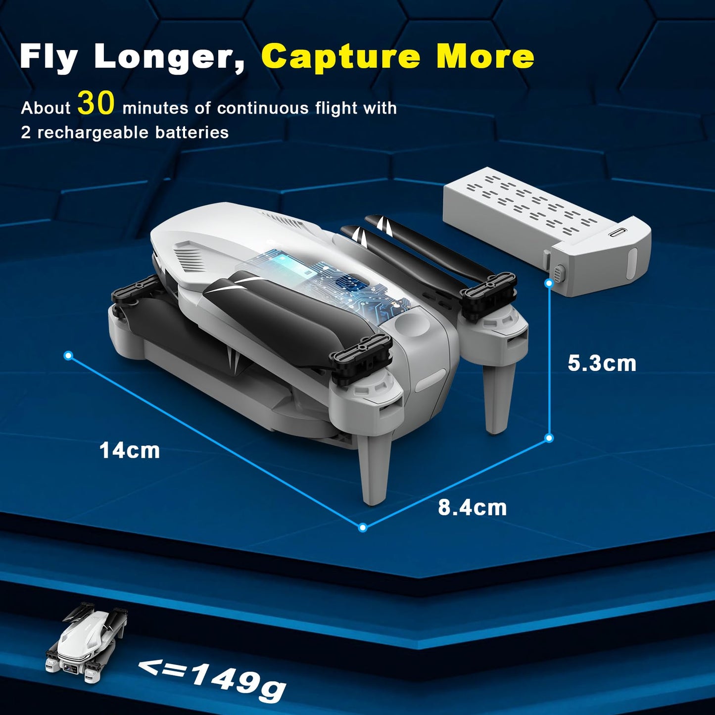 1080P FPV Drone with Altitude Hold and Selfie