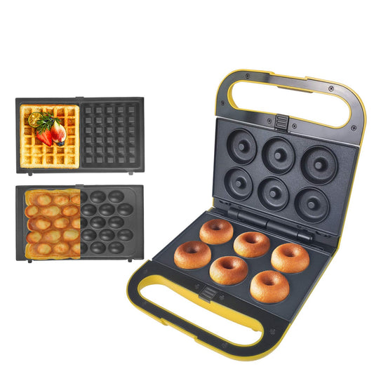 Interchangeable Baking Plates for Doughnuts and Waffles